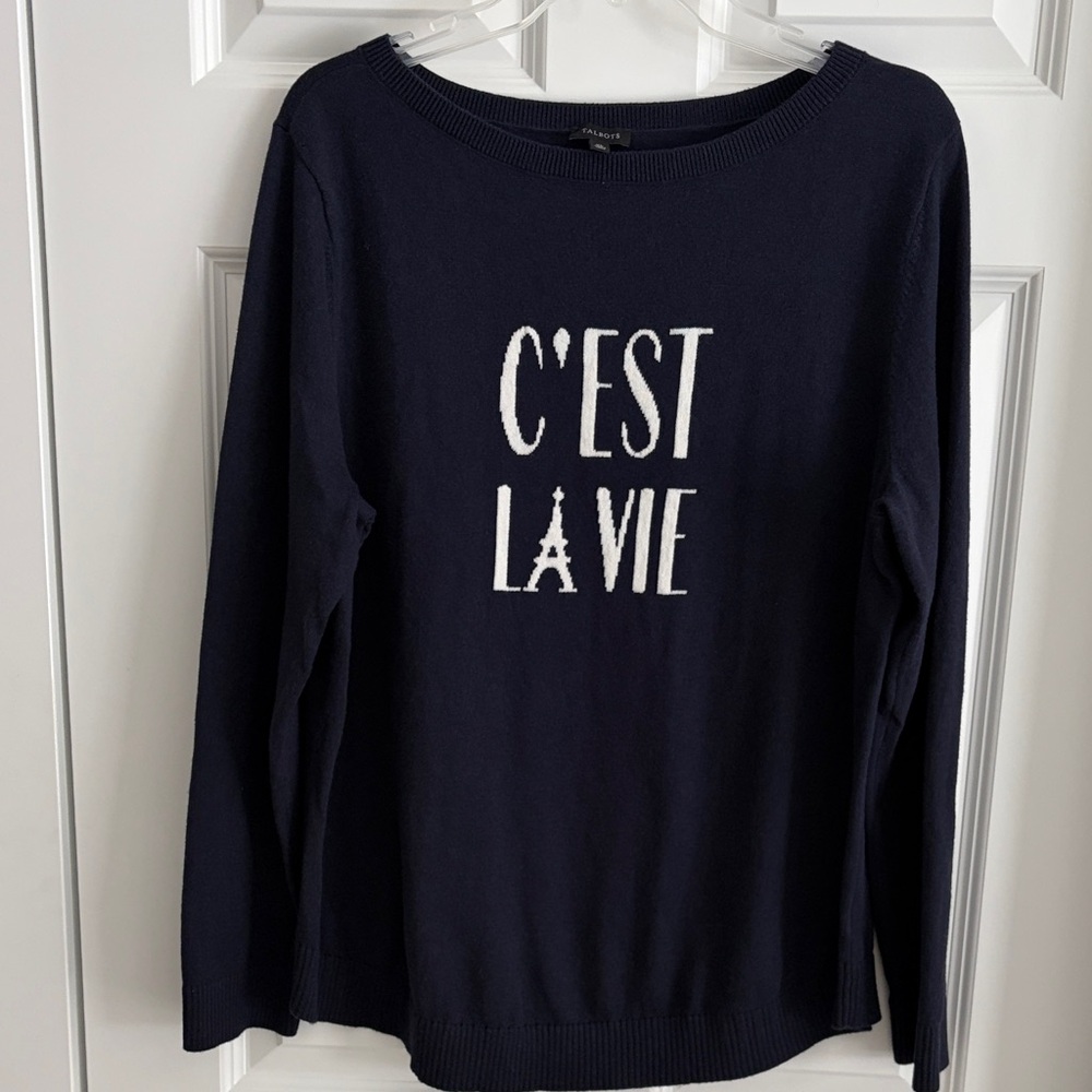Talbots Navy Long Sleeved Sweater